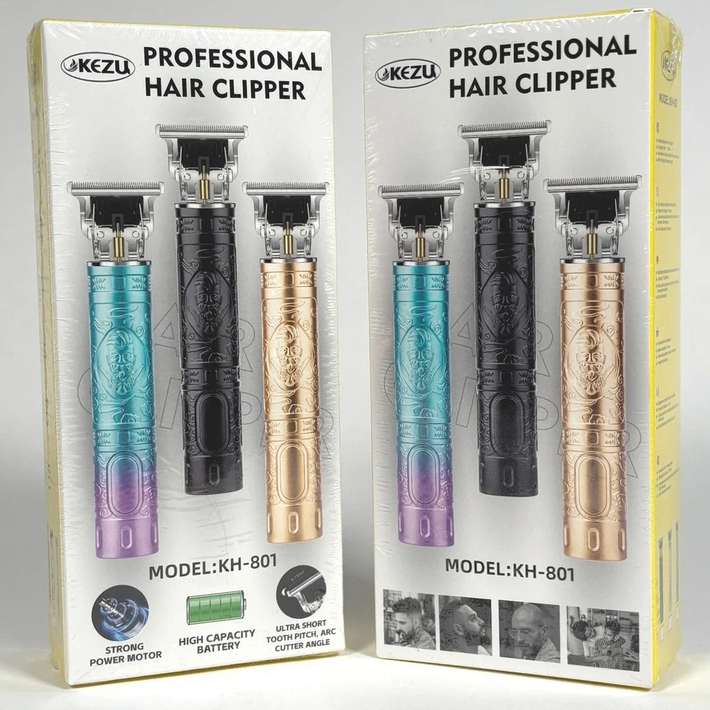 KEZU KH-801 Professional Hair Clipper Cordless Trimmer Grooming Kit 2 Pack